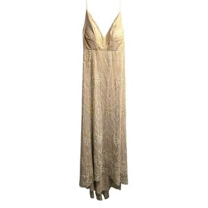 Morning Mist New York Nights Maxi Dress in Gold